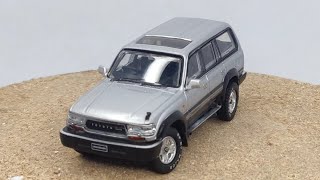 GCD 1/64 Toyota Land Cruiser LC80 VX Stock // Sliver RHD #79//Turning front tyres// Base SHOWCASE