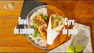 Bowl de salmón y Gyro de pollo | Hazlo a tu modo con Oli de Nutrioli