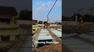 Pouring concrete pump diaphragm bridge part 3 | rural | Toll Road | Civil engineering #shorts