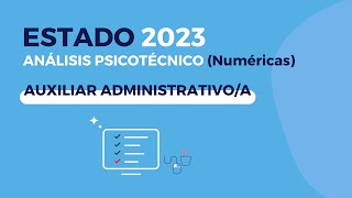 EXAMEN AUXILIAR ADMINISTRATIVO del ESTADO 2023 🎁 Análisis de PREGUNTAS NUMÉRICAS [Psicotécnicos]