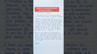 Speech on Importance of Education 🧑‍🏫📚 || 10 lines Speech on Importance of Education