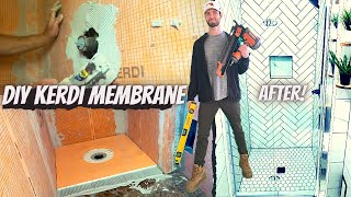 How to Install Kerdi Shower Pan, Kerdi Shower Membrane, Kerdi Shower Curb [Bonus Shower Leak Test]