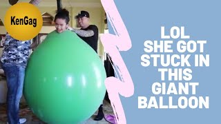 She Got Stuck In A Giant Balloon | Ken Gag