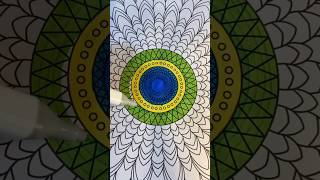 PART 3 peacock flower mandala #fyp #art #flowerart #mandala #colors #satisfying #viral