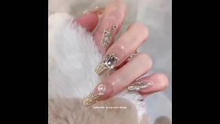 Crystal nail art nail nail with beads and crystal materials