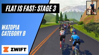 Zwift Primetime Racing! //  Flat is Fast Stage 3 // Category B // Volcano Flat