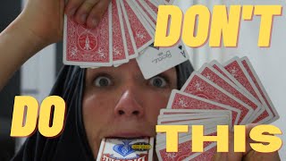 How to BREAK-IN NEW Playing Cards(don't try this at home)