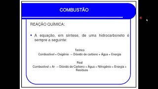 MÁQUINAS TÉRMICAS: COMBUSTÃO 1