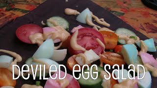 Rainbow Deviled egg salad