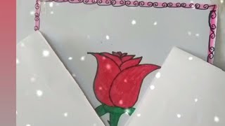 😍🥰  easy rose drawing #simple rose design # short video #viral video.cardcraft studio July 8, 2024