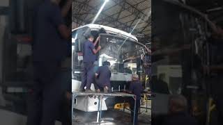 Tom 🍓 jerry (KSRTC bus making) Real End Twist😂🎈KSRTC scania bus rebuild Ksrtc workshop #shorts #bus