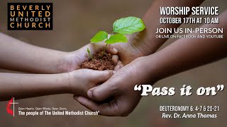 October 17th Sunday Worship Service at Beverly UMC