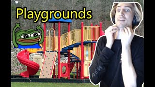 xQc Reacts To Why Playgrounds Aren't Great For Kids | Vox - With Chat