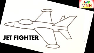 How to Draw a Fighter Jet Airplane Step by Step