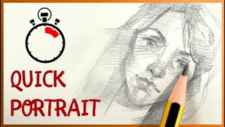 How to draw a QUICK PORTRAIT ⌛ [in real time]