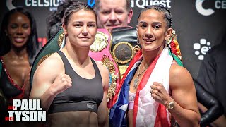 Katie Taylor vs Amanda Serrano 2 • FULL WEIGH IN & FACE OFF | Netflix Live Boxing