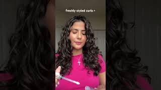 freshly styled curly hair | #shorts #hair