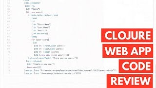 Clojure Web App Code Review