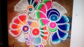 Beautiful and innovative multicolored rangoli | Creative rangoli designs by Poonam Borkar