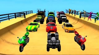 Mega Ramp Car Stunt Gameplay Video 2024 #cargames #cartoon