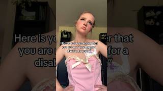 You are not pretty FOR a disabled person #disabilityawareness #spooniesupport #selflove #shorts