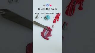 Silver + Blue + Red Guess the color 👁️💧🔴🎨 #satisfying #relaxing #colormixing