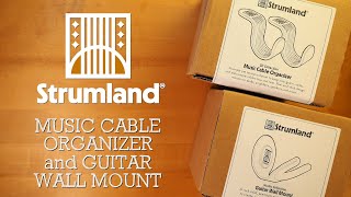 Strumland Music Cable Organizer, Guitar Wall Mount & Floating Record Shelf