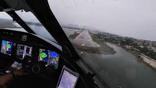 Global 6000 Landing Corfu, Greece (LGKR)