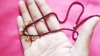 Making flower mangalsutra design | अगदी सोपी पद्धत, घरीच गाठा ही मंगळसुञ डिझाईन-32