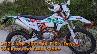 2021 KTM 500 EXC-F Six Days Walkaround Build Video