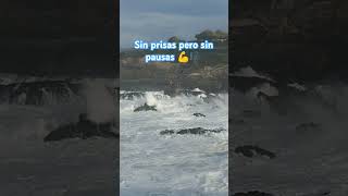 sin prisas pero sin pausas escuchando el santo muy buena música #montañaylibertad #mar #olas#music