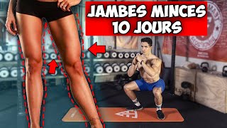 Des jambes plus minces en 10 jours! Perdez de la graisse de cuisse! (Entraînement à domicile)