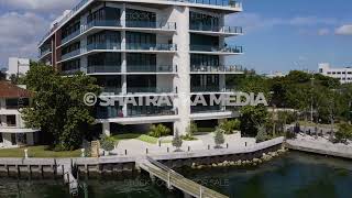 The Fairchild Luxury Condos in Miami's Coconut Grove - Aerial Stock Footage 2021