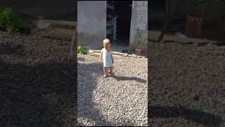 Baby is imitating daddy with back pain. #familyvlog #cutebaby #babysvlog #cute #babyvlogger #funny