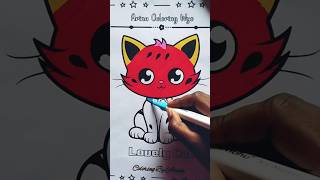 Relaxing Cute Kitten Coloring | Stress Relief Art | Mindful Coloring for Creativity #shorts