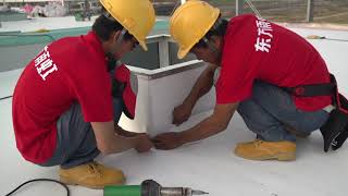 Installation video of YH PMT-3030 Polyester reinforced TPO membrane