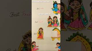 Radha ji special sliding art 🎨👌😍🙏#radha #radharani #shorts