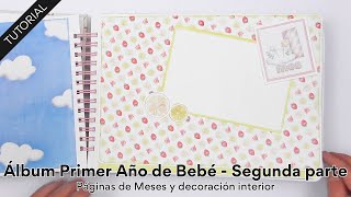 Álbum Primer Año de Bebé 👶 Segunda parte: páginas de meses y decoración interior🧸