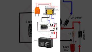 12V 9Ah Rechargeable Battery charger Circuit Diagram  #shorts #pbexperiment