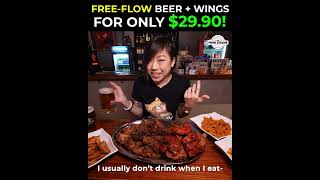 Beer + Wings buffet* is only $29.90 per pax!