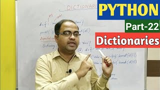 PYTHON | Part-22 | Dictionaries