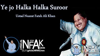 Ye jo Halka Halka Suroor hai Ustad Nusrat Fateh Ali Khan in muzafarabad 1987