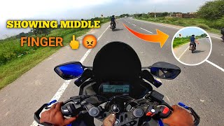 Showing Middle Finger || Street Race R15 V3 Vs Ducati