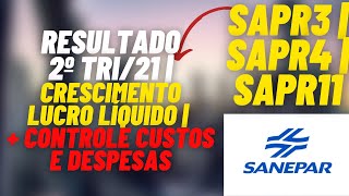 SAPR4 | RESULTADO 2º TRI/21 | CRESCIMENTO NO LUCRO | + CONTROLE DE DESPESAS