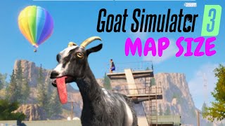 HOW BIG IS THE MAP in Goat Simulator 3? Walk Across the Map