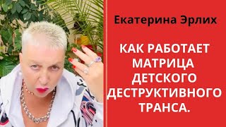 КАК РАБОТАЕТ МАТРИЦА ДЕТСКОГО ДЕСТРУКТИВНОГО ТРАНСА. Екатерина Эрлих