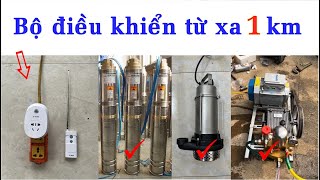 Bộ điều khiển từ xa bật tắt máy xịt thuốc máy rửa xe máy bơm nước đèn điện ánh sáng 0986484904