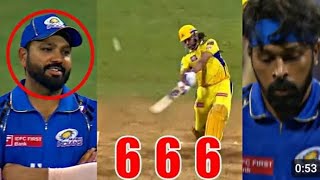 Ms Dhoni Batting Highlight 6 6 6 2 Ms Dhoni Hit Back To Back 3 Six Dhoni Last Over Batting #ipl