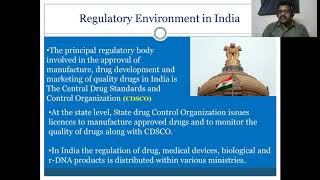 Lecture on Regulatory environment in India, USA, Europe Part 1