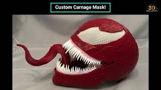 🩸 Unleash the Carnage! 🩸 3D Printed Carnage Mask with Magnetic Closure